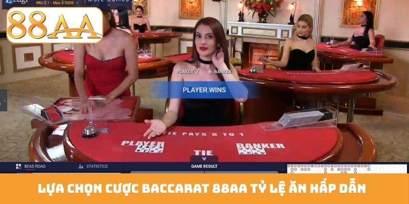 Lựa chọn cược Baccarat 88AA tỷ lệ ăn hấp dẫn