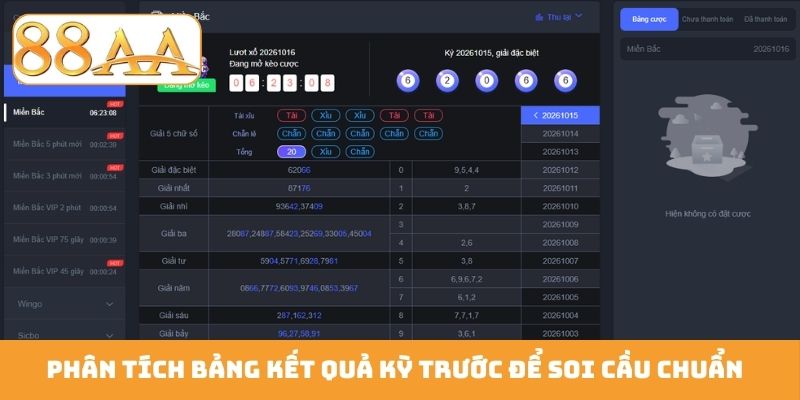 Phân tích bảng kết quả kỳ trước để soi cầu chuẩn