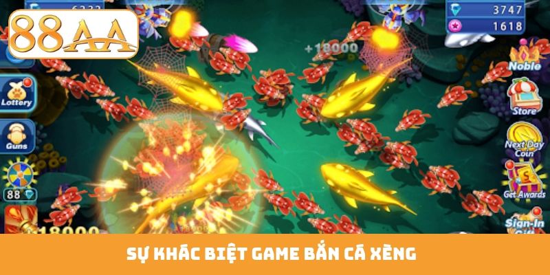 Sự khác biệt game bắn cá xèng